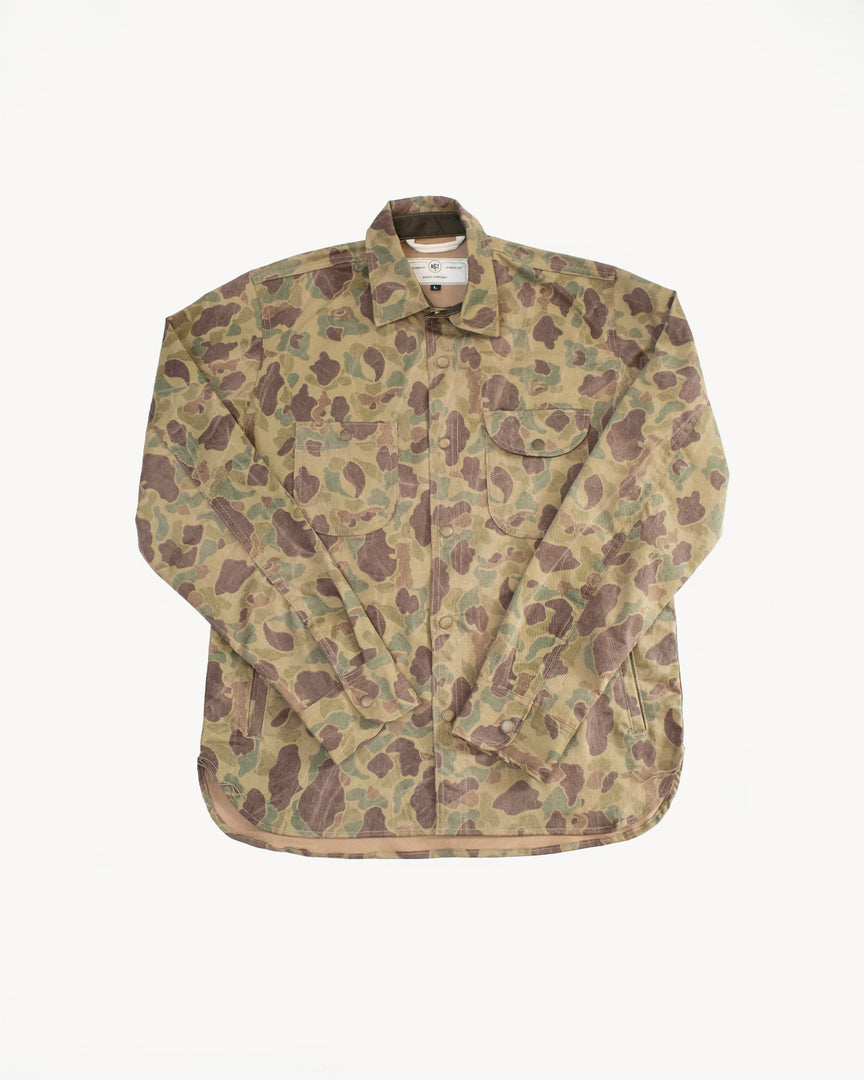 8oz Service Shirt Selvedge - Frog Camo