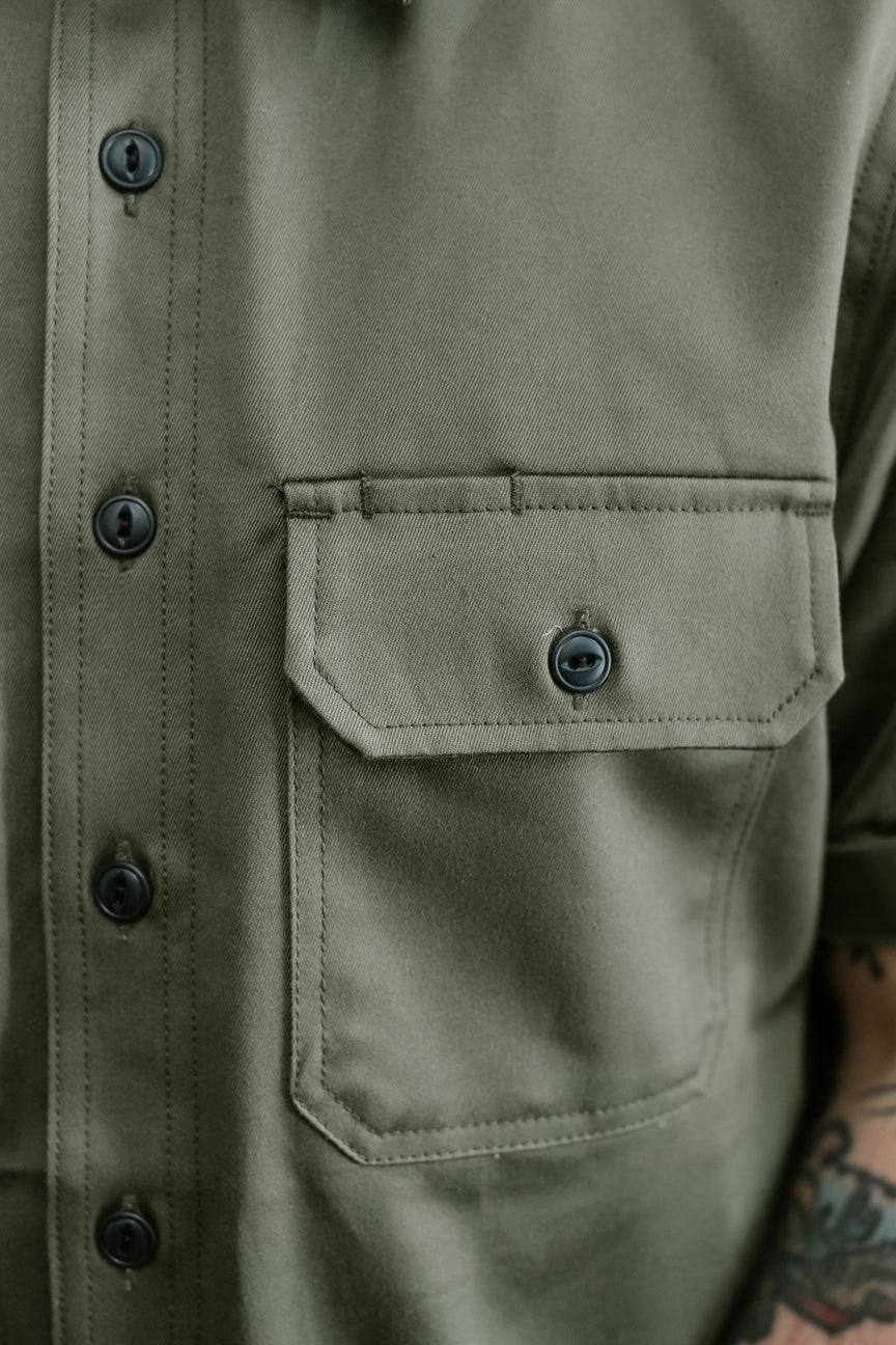 9oz Field Shirt Twill Selvedge - Olive