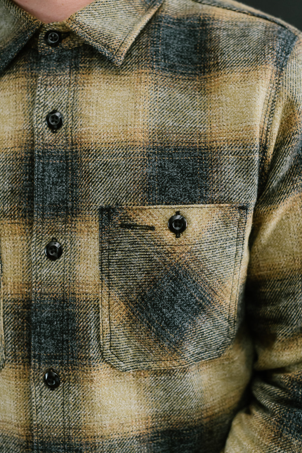 BM Shirt Plaid - Gold Ombre | James Dant