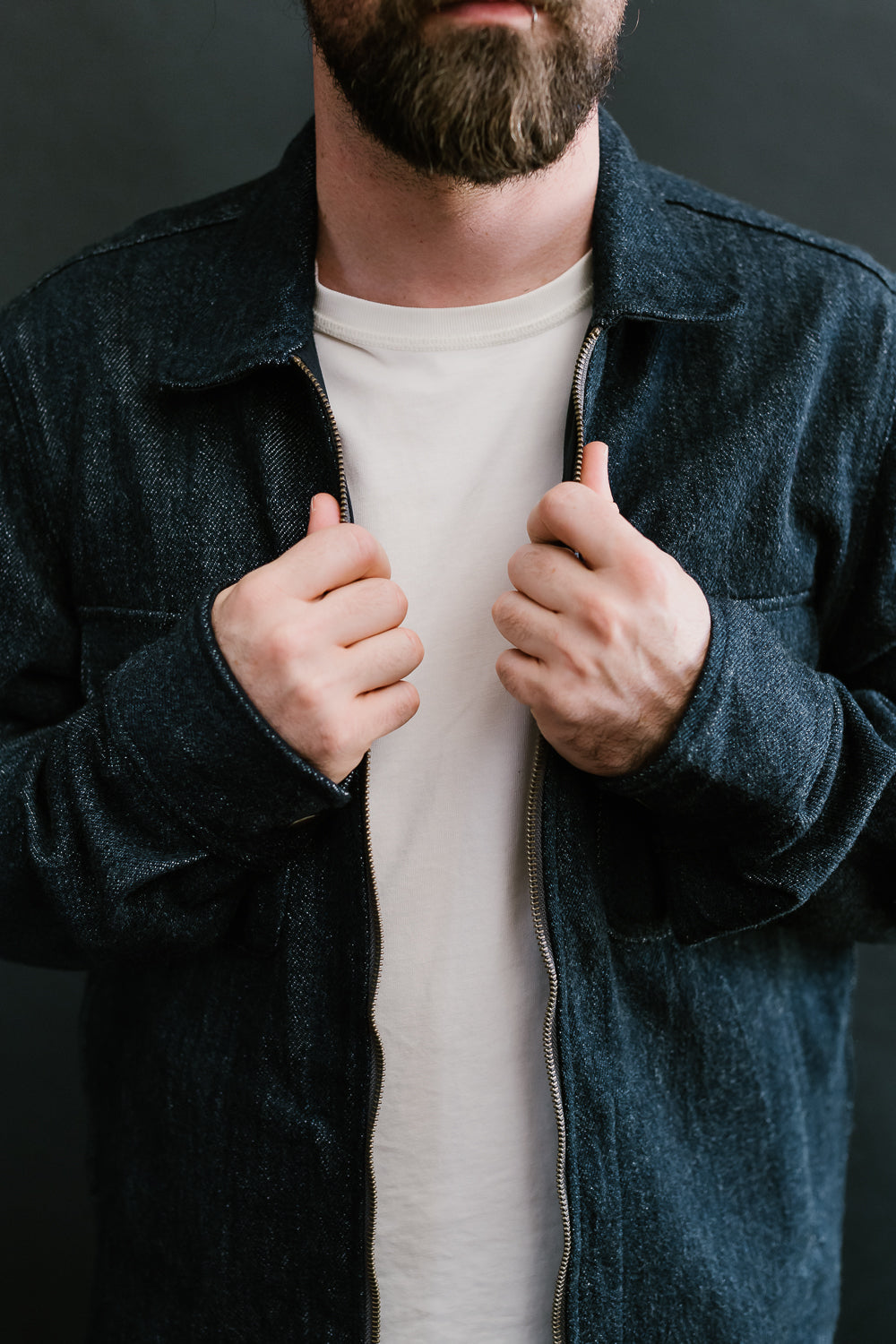 Field Jacket Knit Denim - Indigo | James Dant