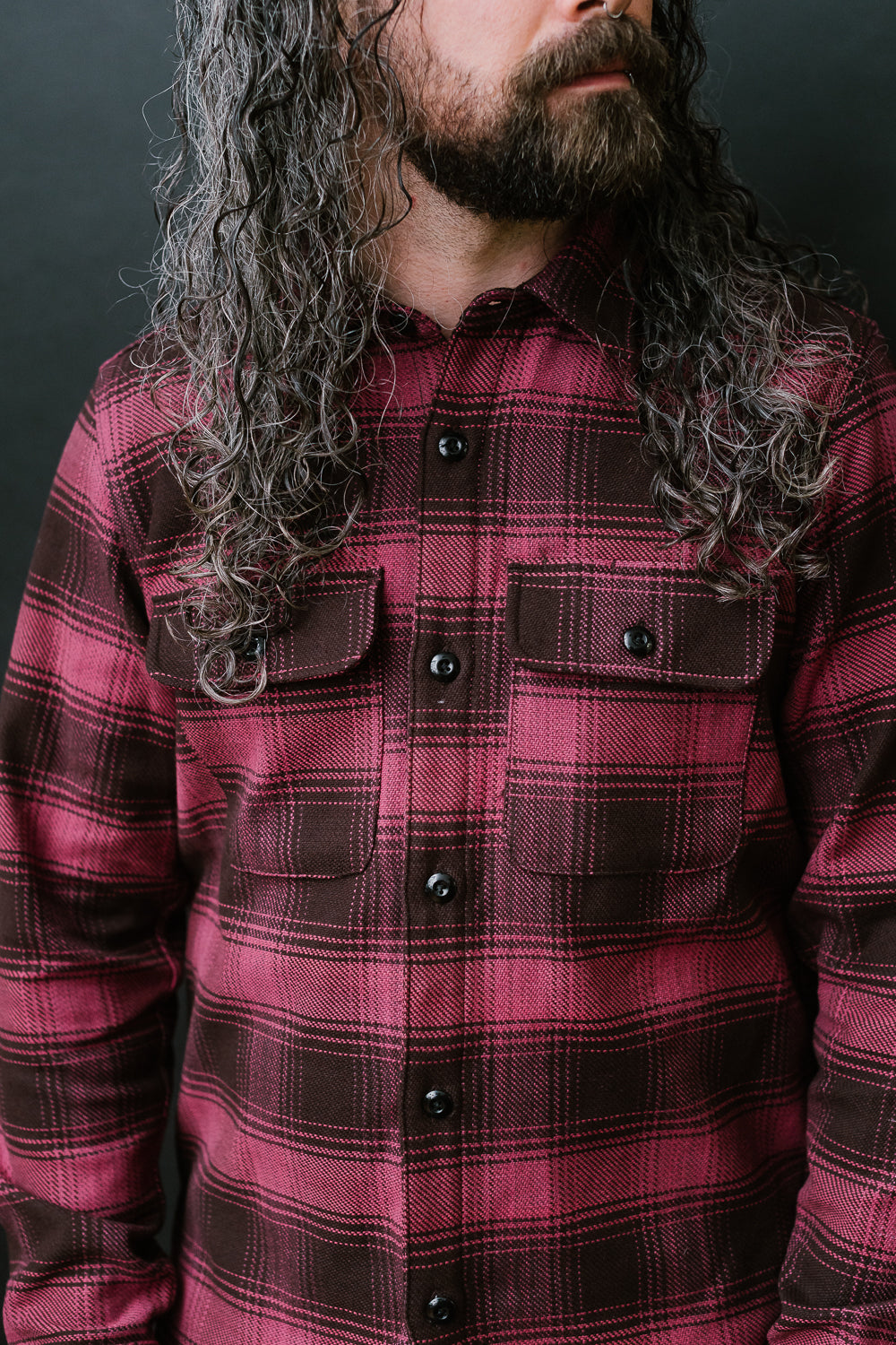 Field Shirt Plaid - Raspberry