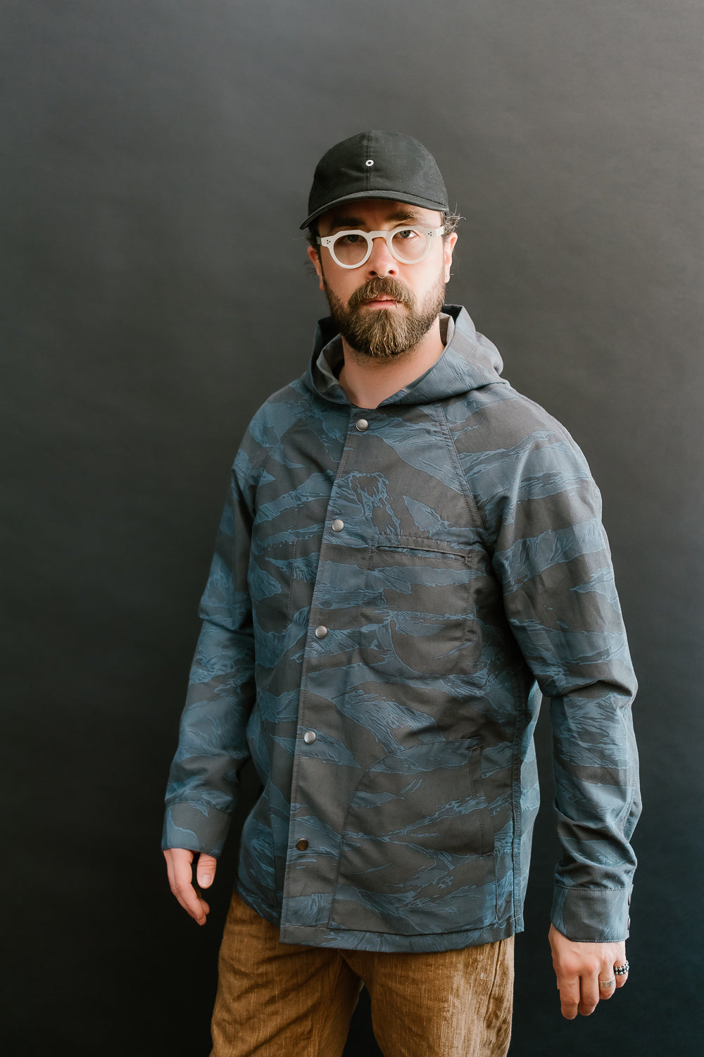 5oz Hooded Supply Jacket - Blue Tiger Camo