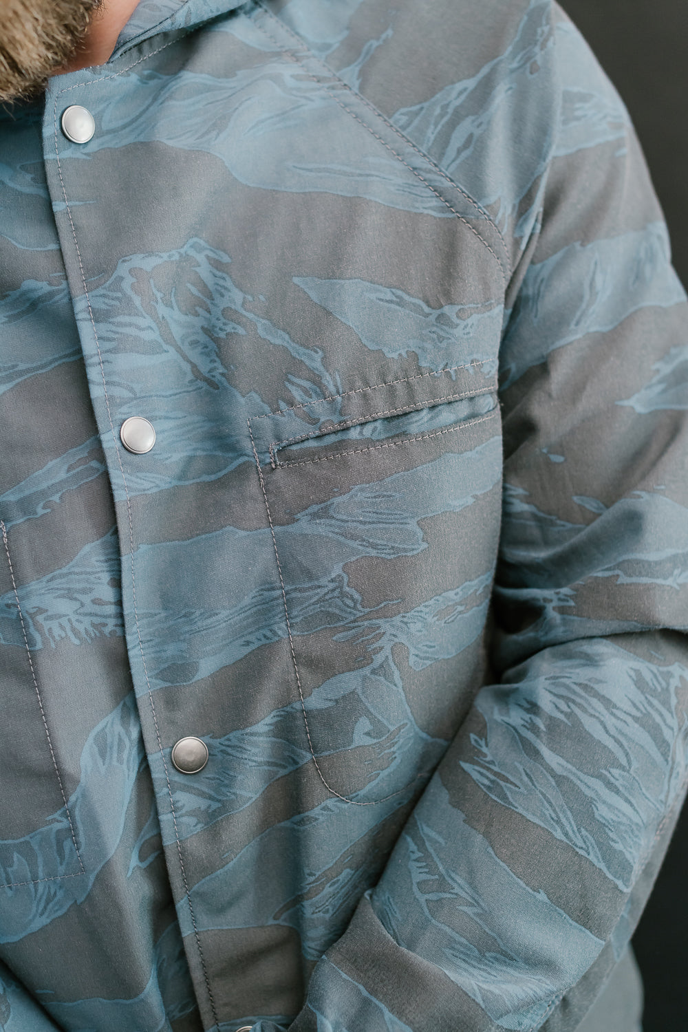 5oz Hooded Supply Jacket - Blue Tiger Camo