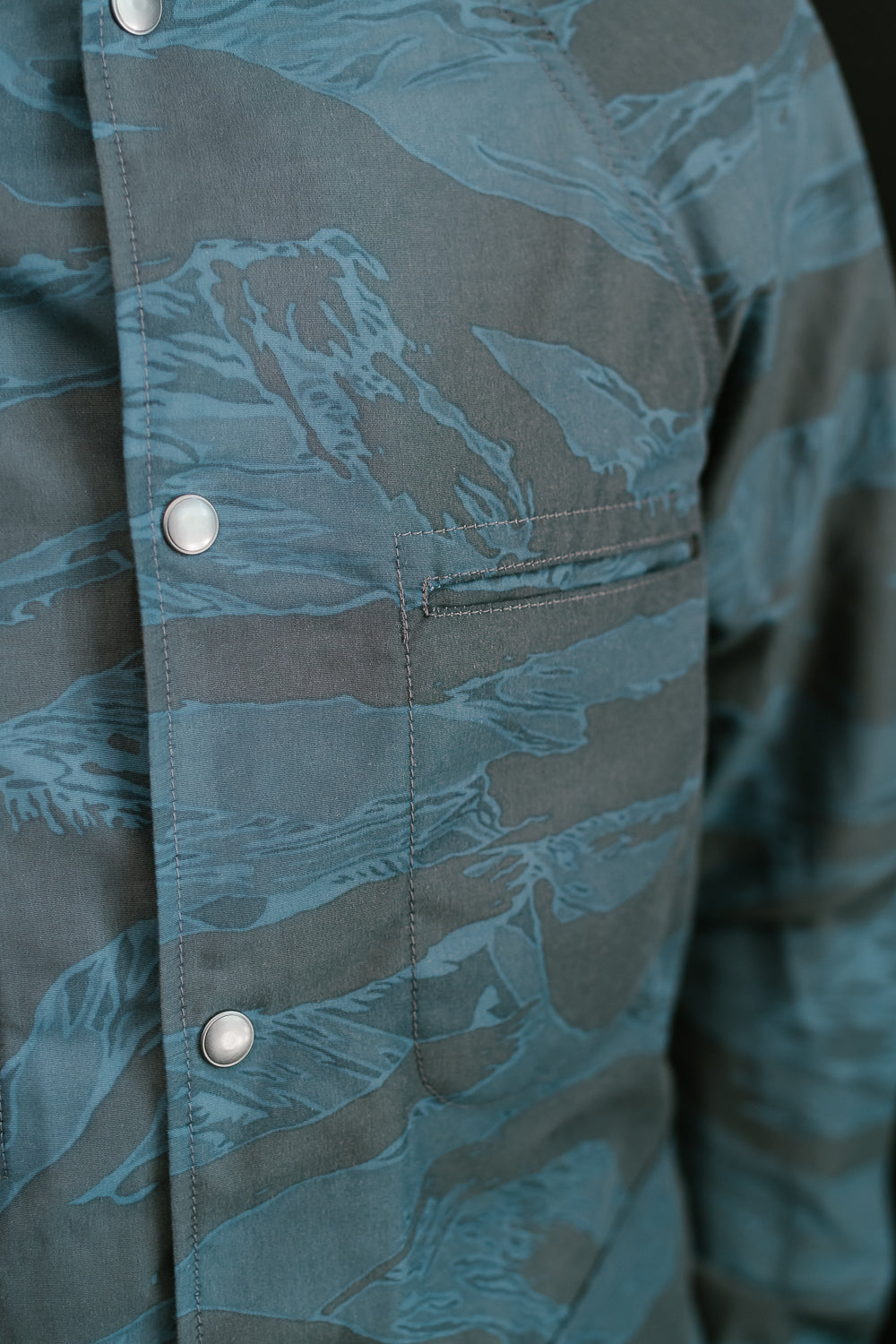 5oz Hooded Supply Jacket - Blue Tiger Camo