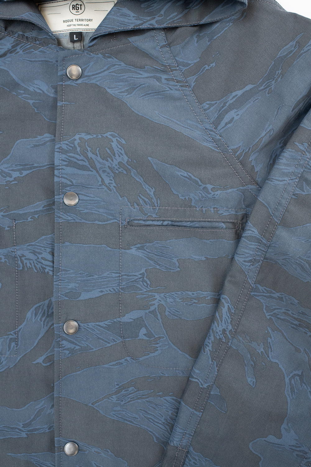 5oz Hooded Supply Jacket - Blue Tiger Camo