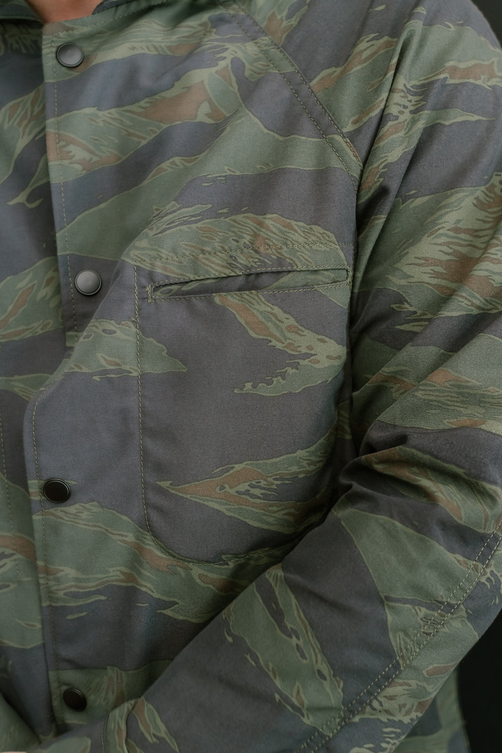 5oz Hooded Supply Jacket - Green Tiger Camo