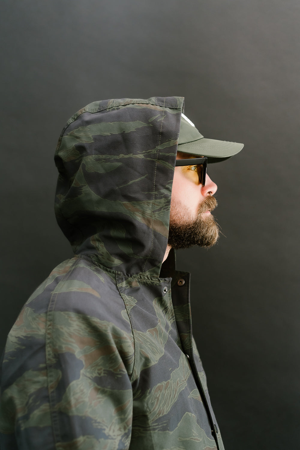 5oz Hooded Supply Jacket - Green Tiger Camo