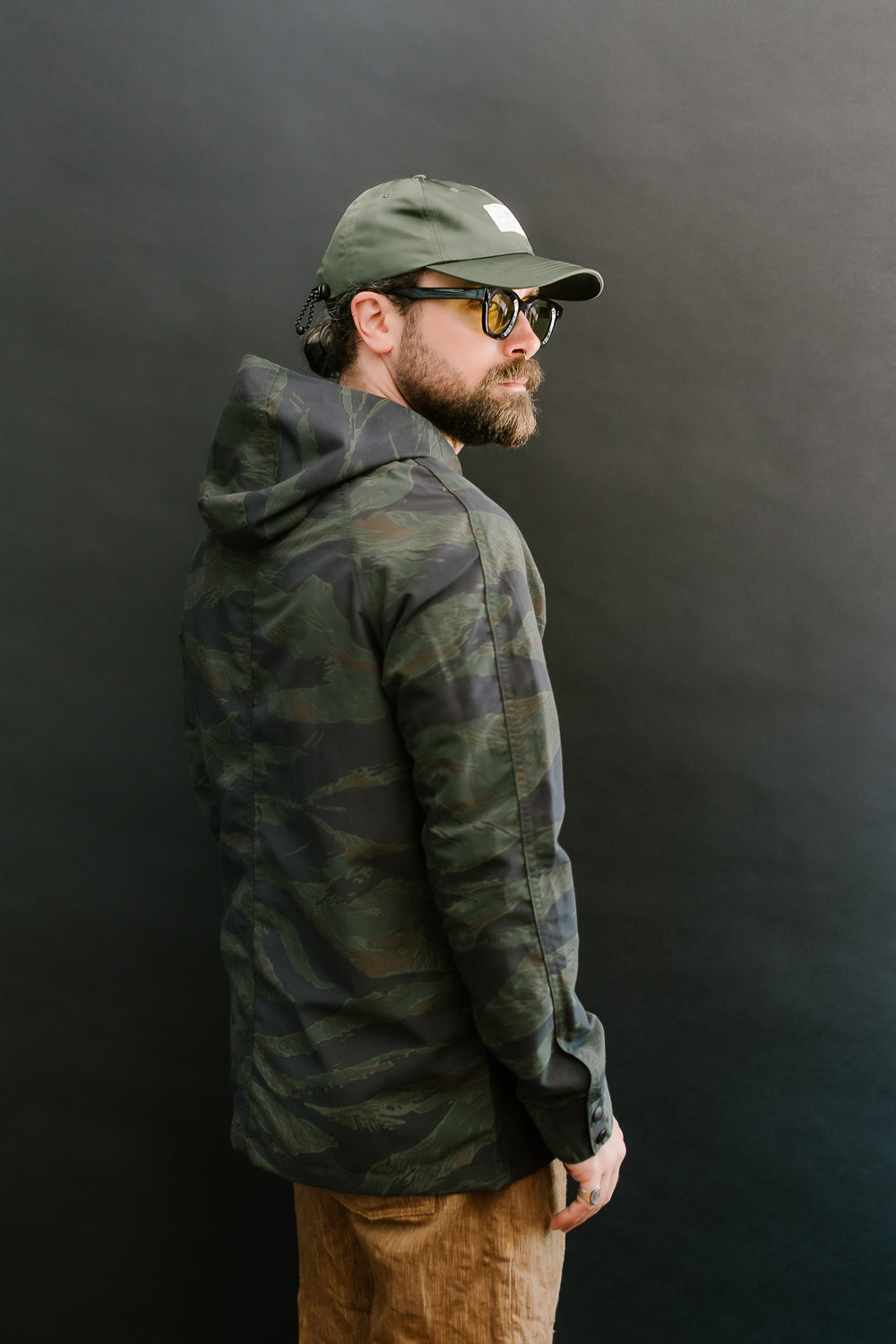 5oz Hooded Supply Jacket - Green Tiger Camo