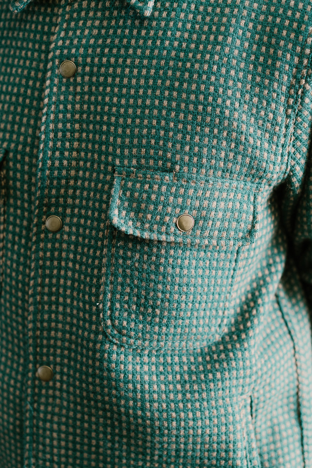 Field Shirt Lined Wool Dot - Green