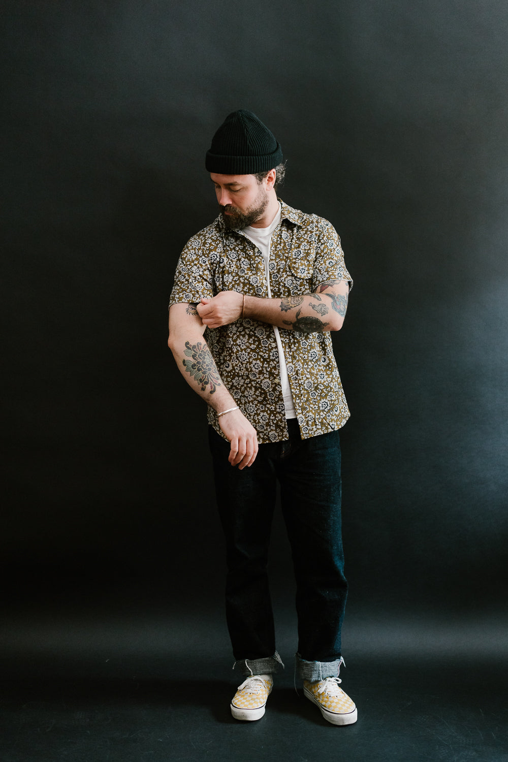 Maker Shirt SS - Gold Floral