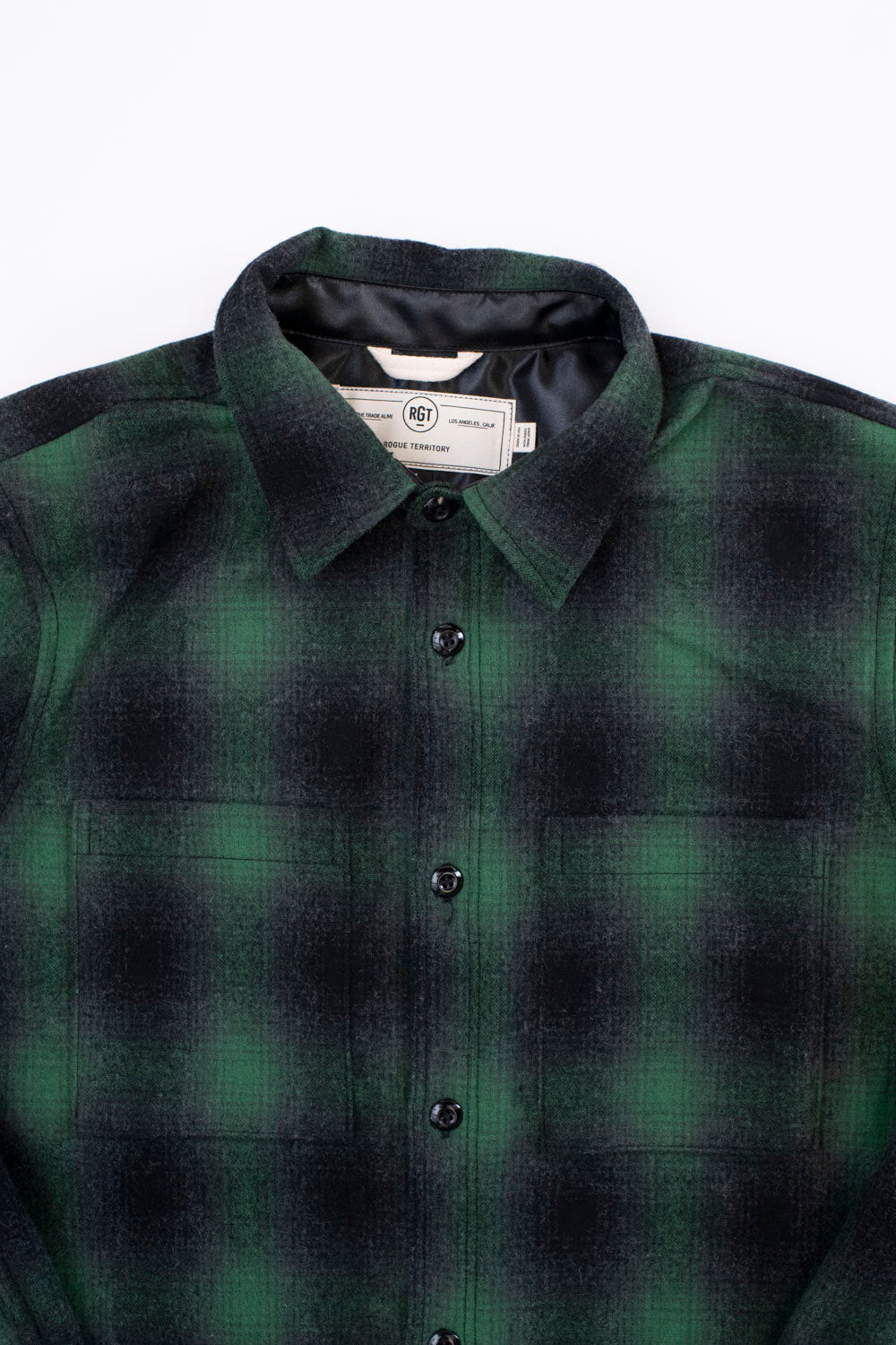 Utility Shirt Plaid Wool - Ombré Green