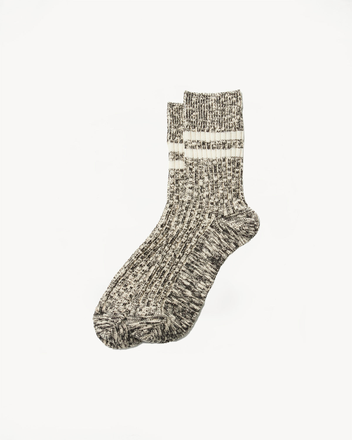 R1485 - OG Cotton Slub Stripe Socks - Black