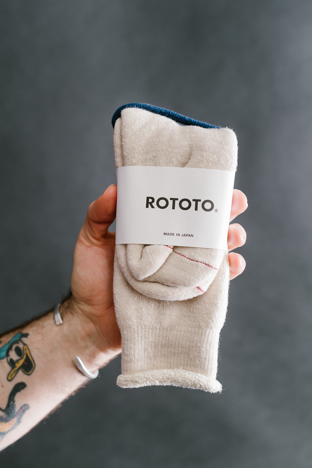 R1001 - Double Face Crew Socks Merino Wool OG - Oatmeal