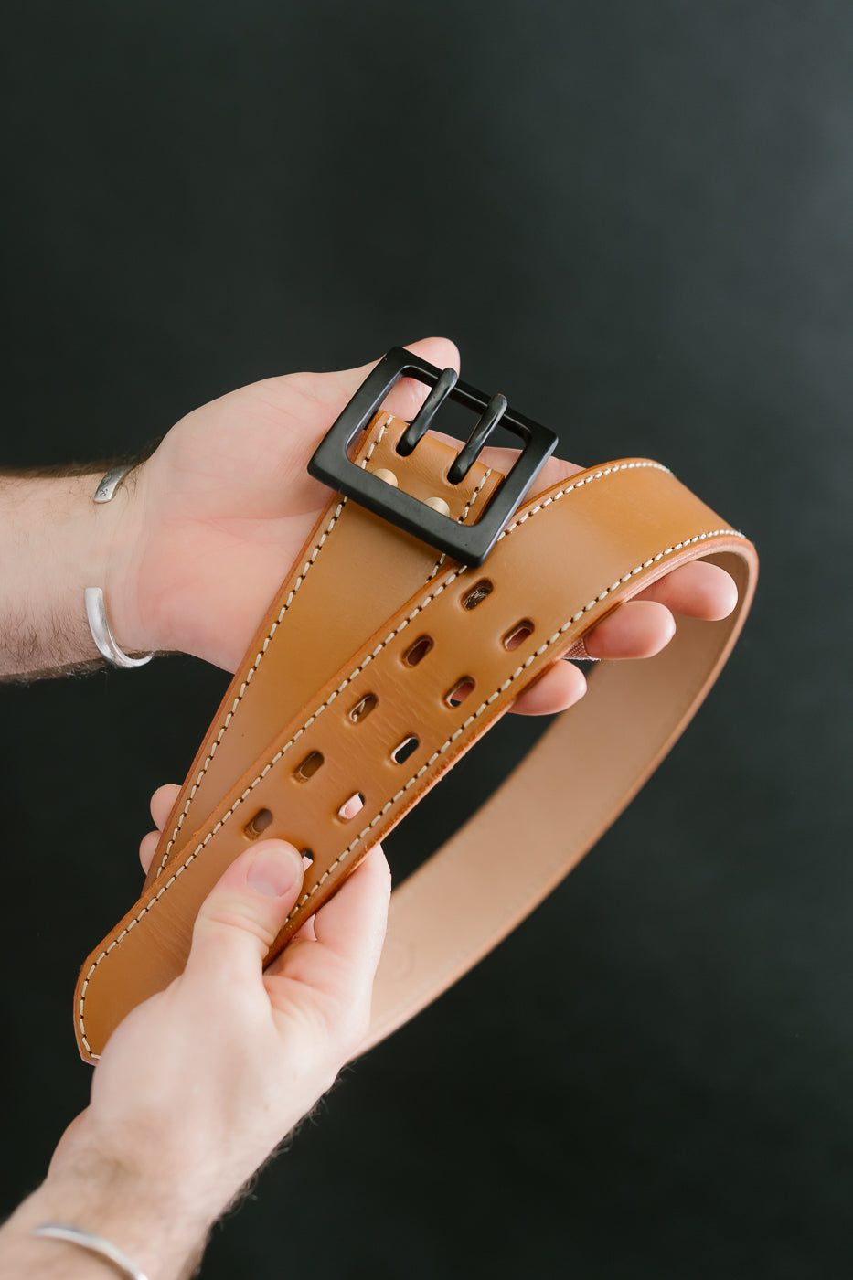 A107HSII - Extra Thick Bridle Leather Belt - Natural