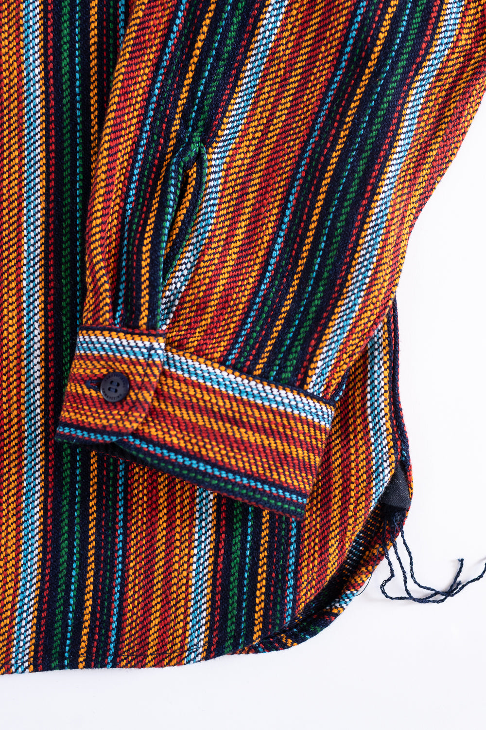 SIN23-02W - Stripe James Orange - Shirt Slub Rope Flannel Dyed Indigo, | Dant