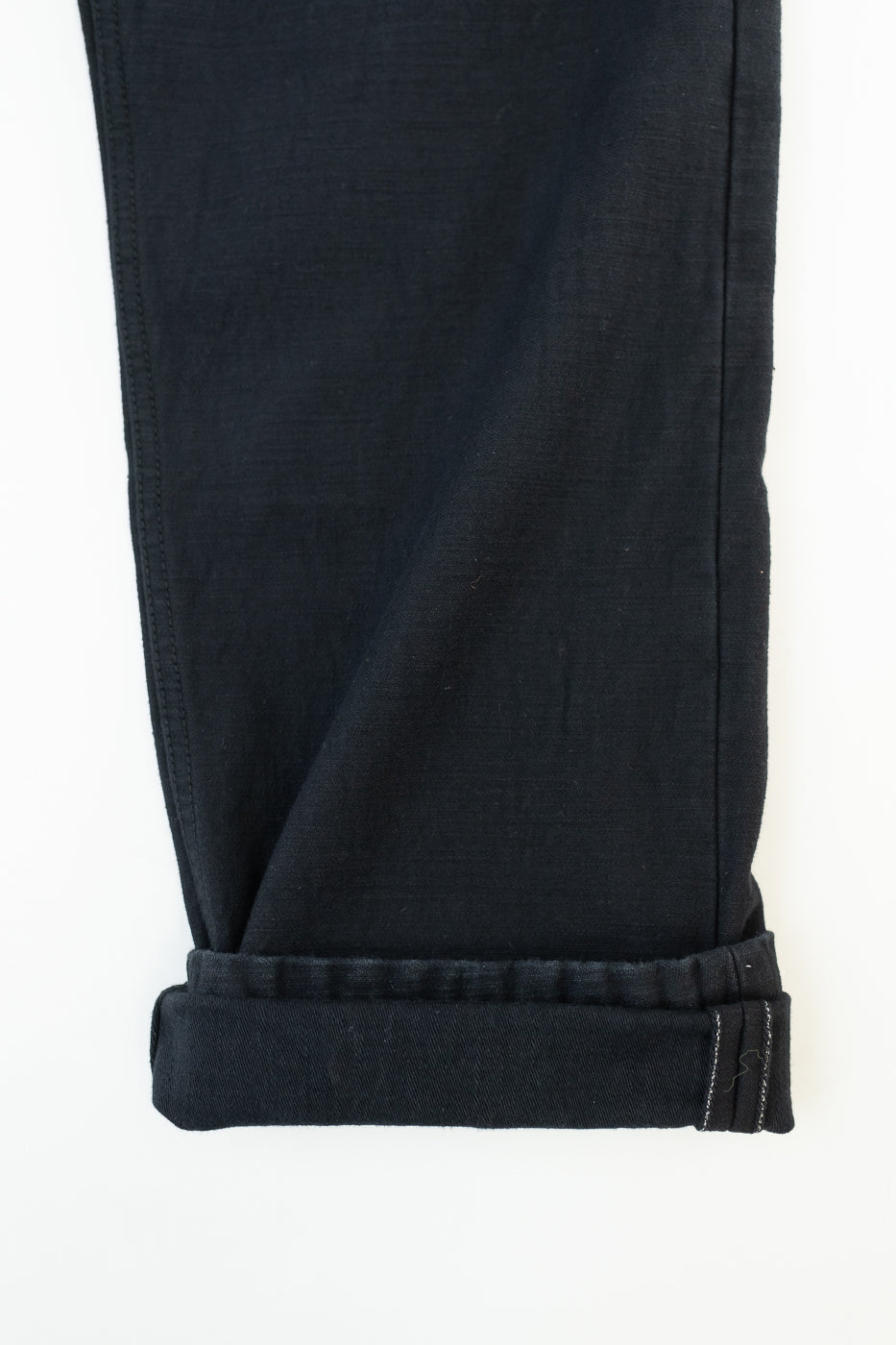 SJ52BK - Back Satin Selvedge Baker Pants - Black