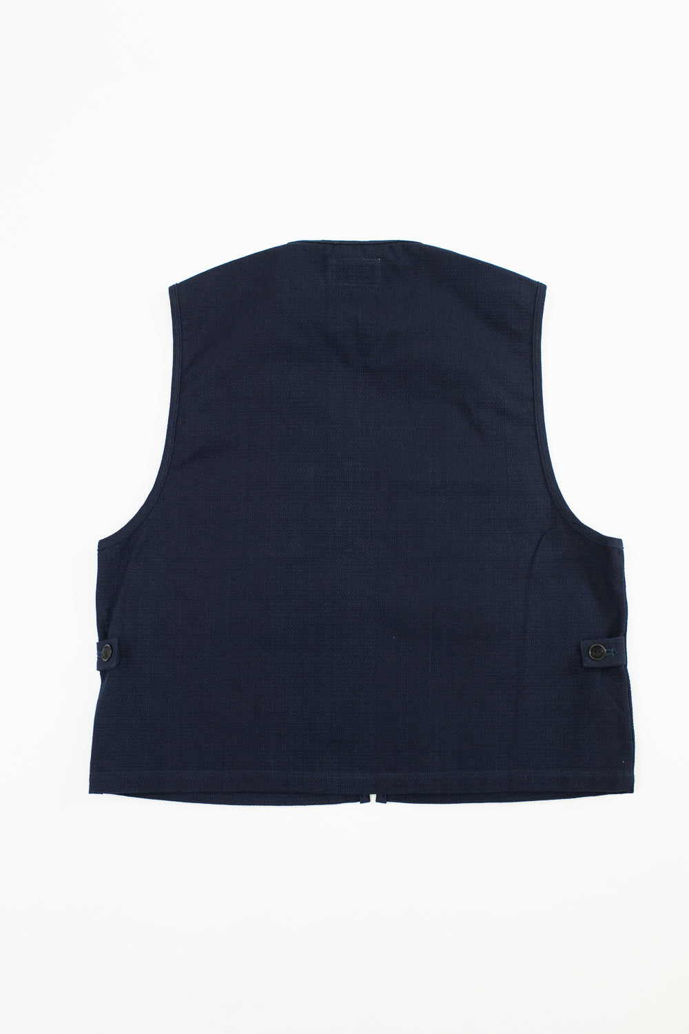 SJVT24-AK - 'Aimadara' Spotted Mixed Field Vest - Natural Indigo