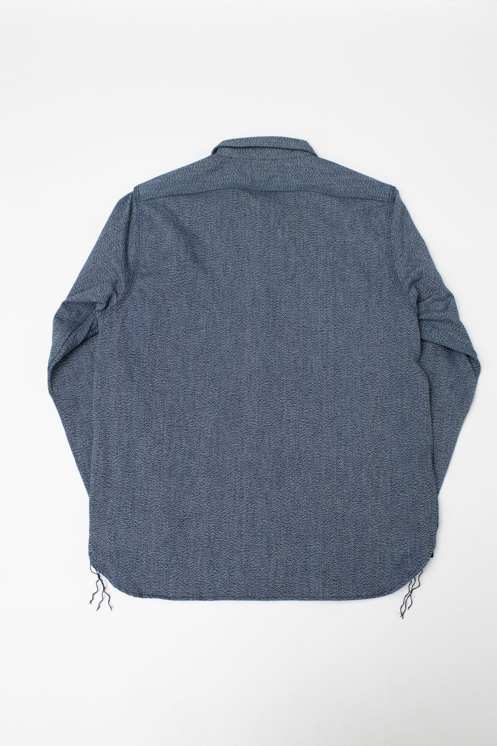 SSS23-AMW - Twisted Yarn Work Shirt - Natural Indigo