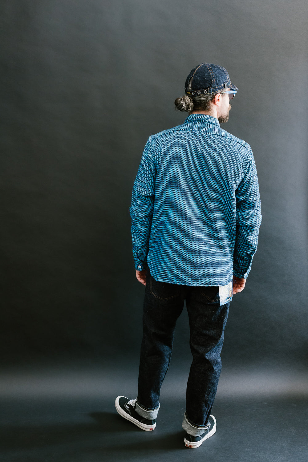 SSS24-01W - 'Aizome' Thick Oxford Work Shirt - Natural Indigo