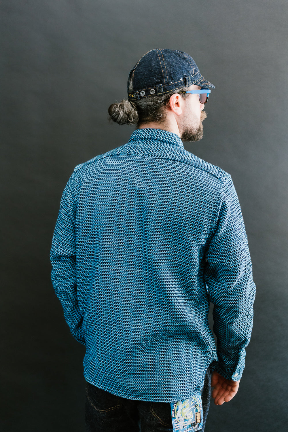 SSS24-01W - 'Aizome' Thick Oxford Work Shirt - Natural Indigo