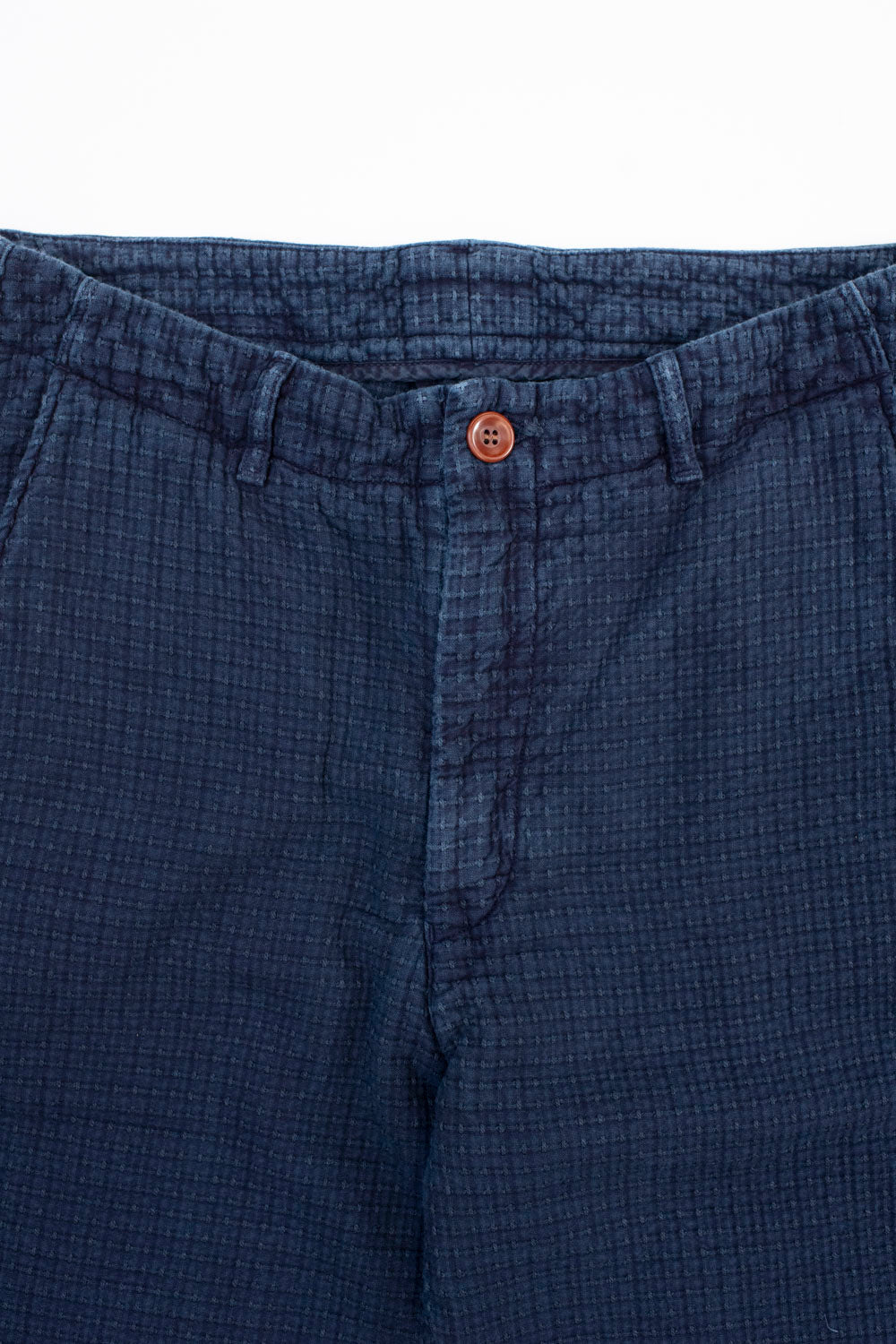 1870 - Stitched Sashiko Trousers Slim Tapered - Indigo