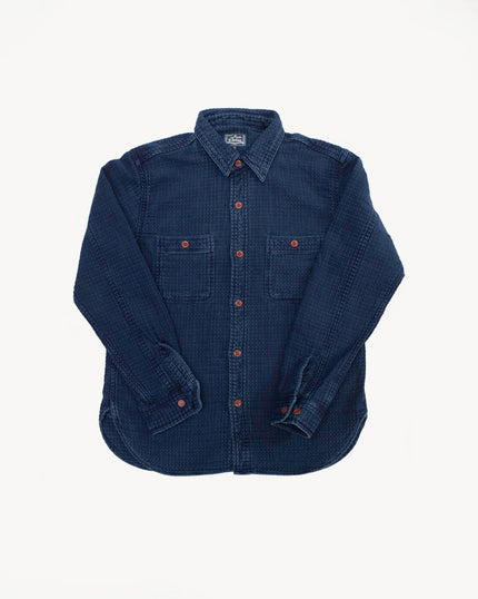 5689 - Stitched Sashiko Shirt - Indigo