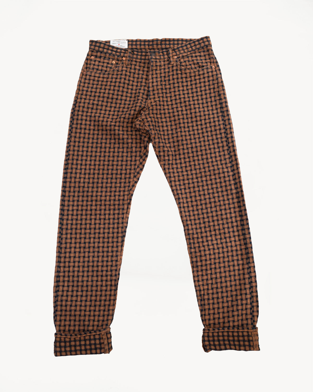 JieDa REMAKE HOUND´S TOOTH TUCK SLACKS-