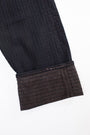 D1867S - 15.5oz "Amami Dorozome" Sashiko Denim Jeans Relaxed Taper - Dark Brown