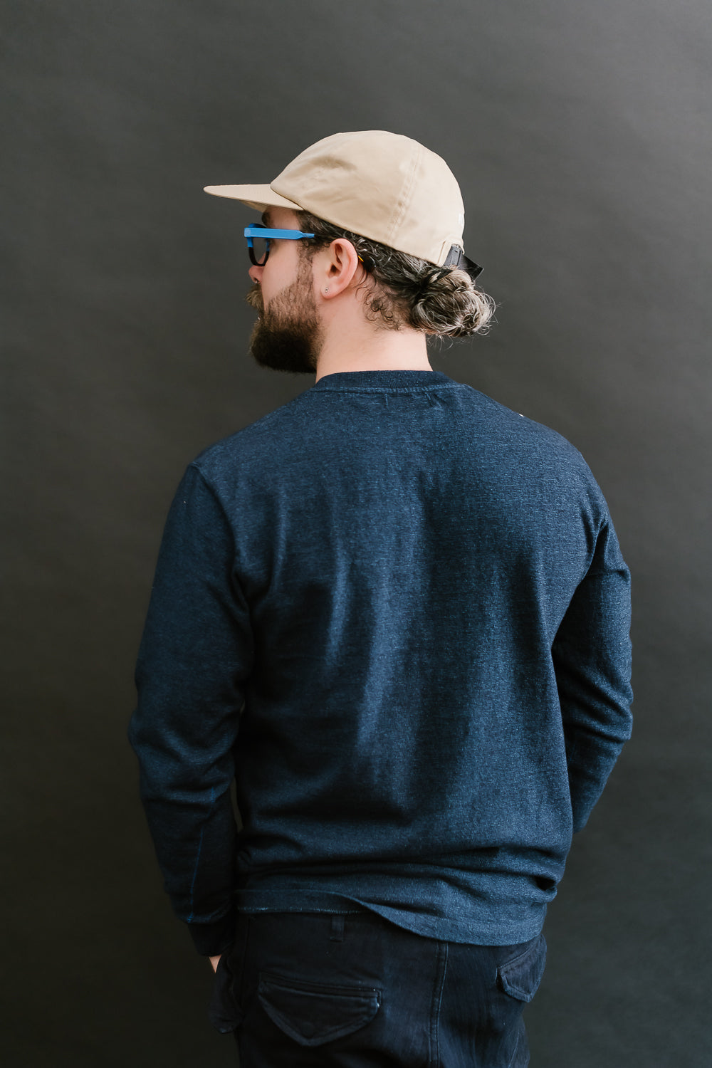 HS5036S - Shinkai Heavy Long Sleeve T-Shirt - Indigo Dye