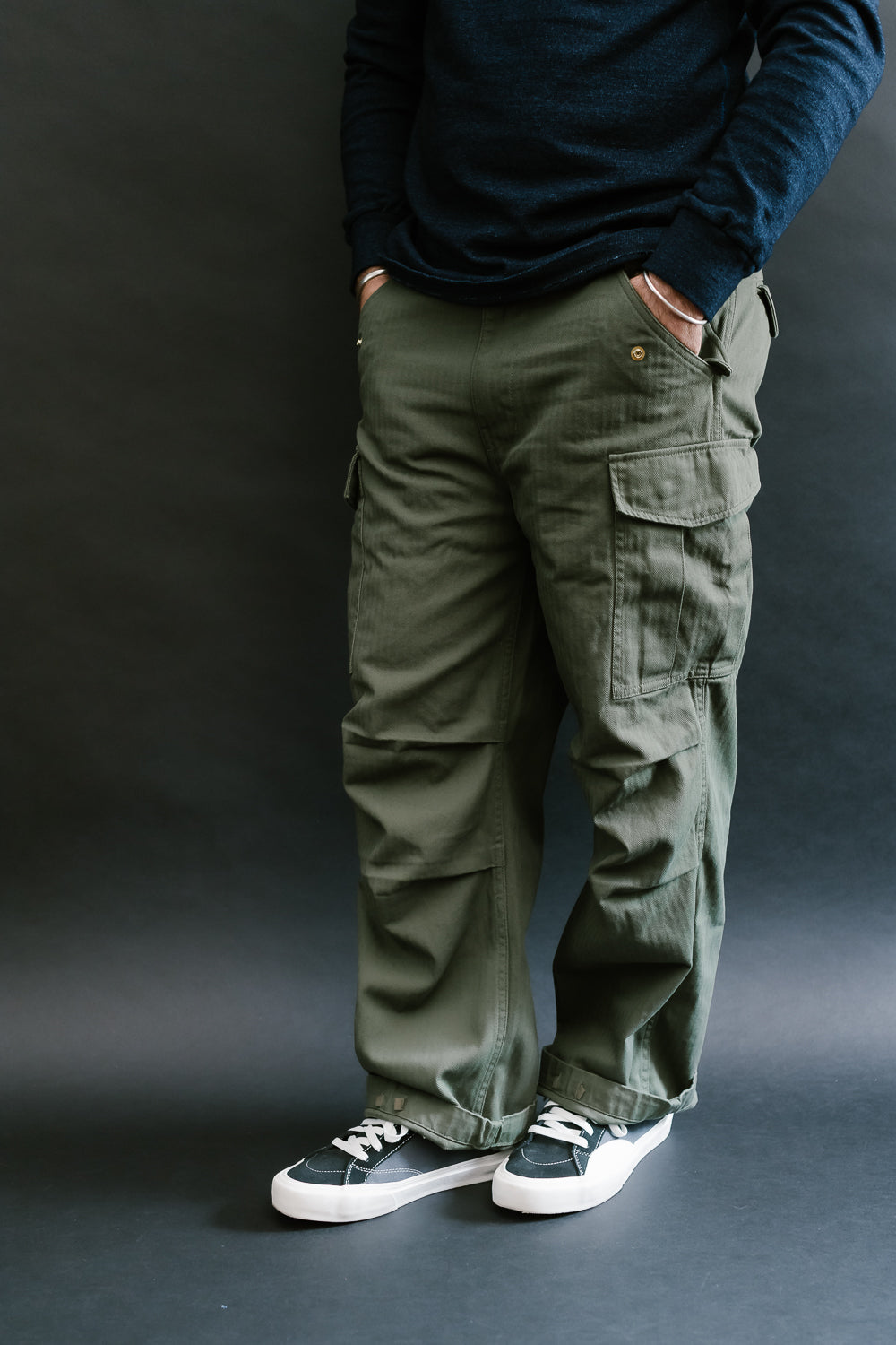 TNK305ARGR - Herringbone M65 Pants - Army Green