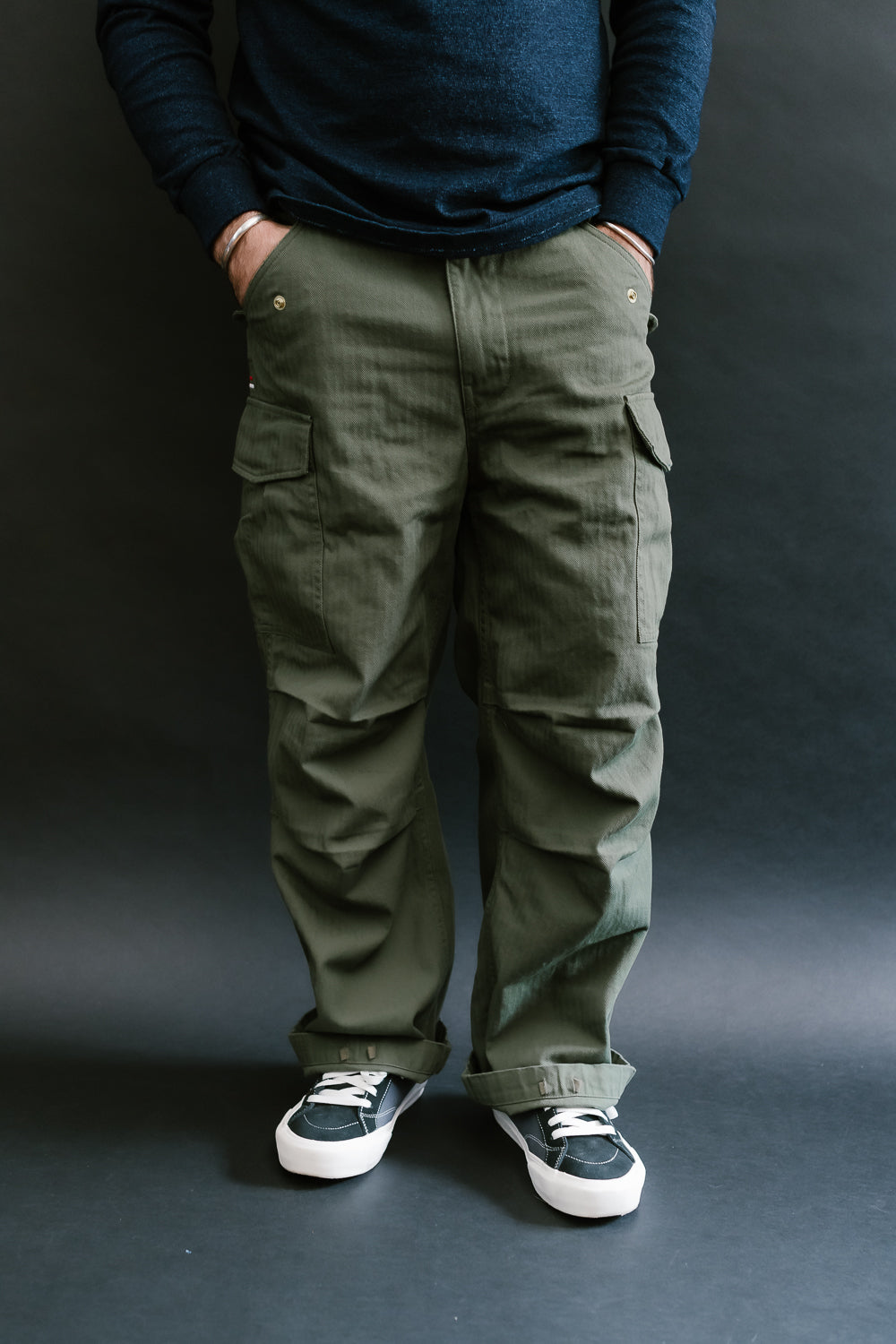 TNK305ARGR - Herringbone M65 Pants - Army Green