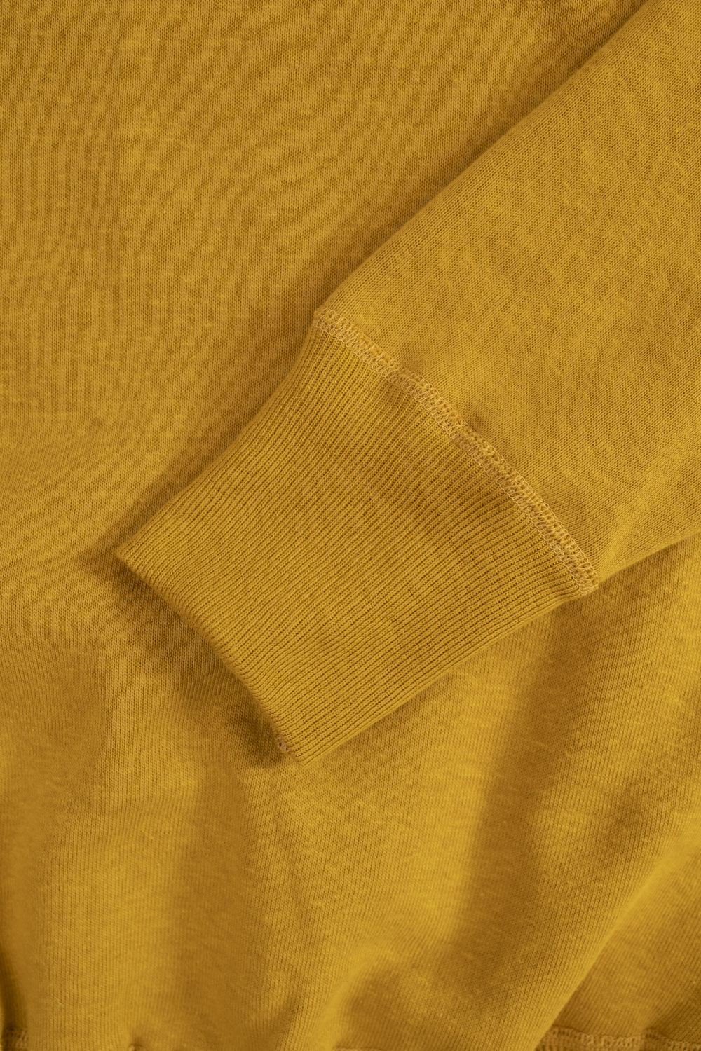 Lot 260 - DENIME - Four Needle V-Gusset Crew Neck Sweatshirt - Yellow