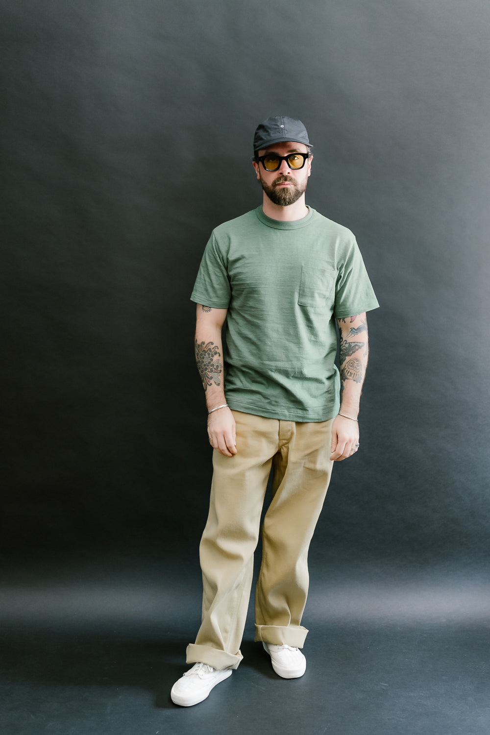 Lot 4601P - Slubby Cotton Pocket T-Shirt - MC Green (Seasonal)