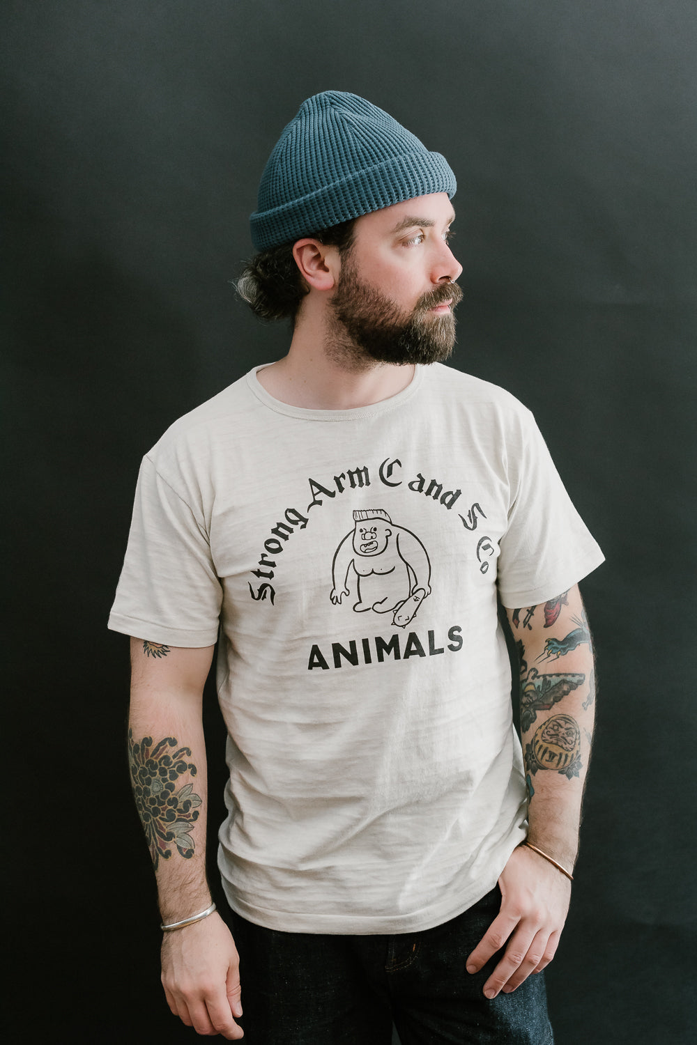 Lot JG-CS05 - Animals Slubby T-Shirt - Beige