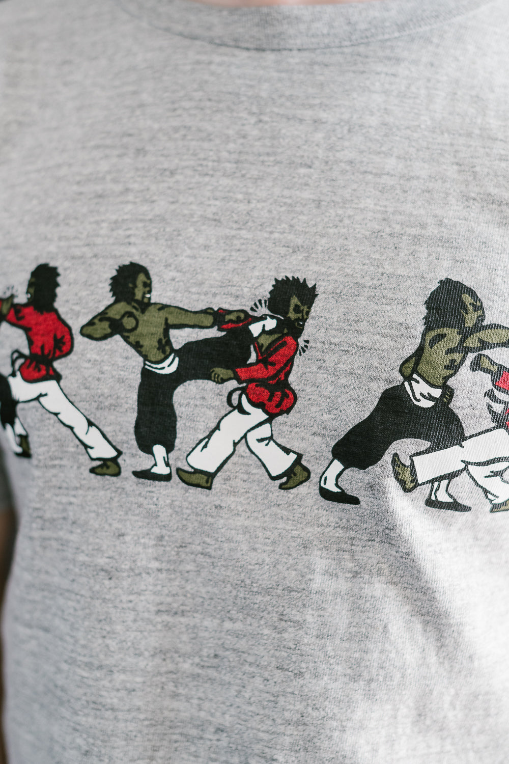 Lot JG-CS06 - Kung Fu Fighting T-Shirt - Heather Grey