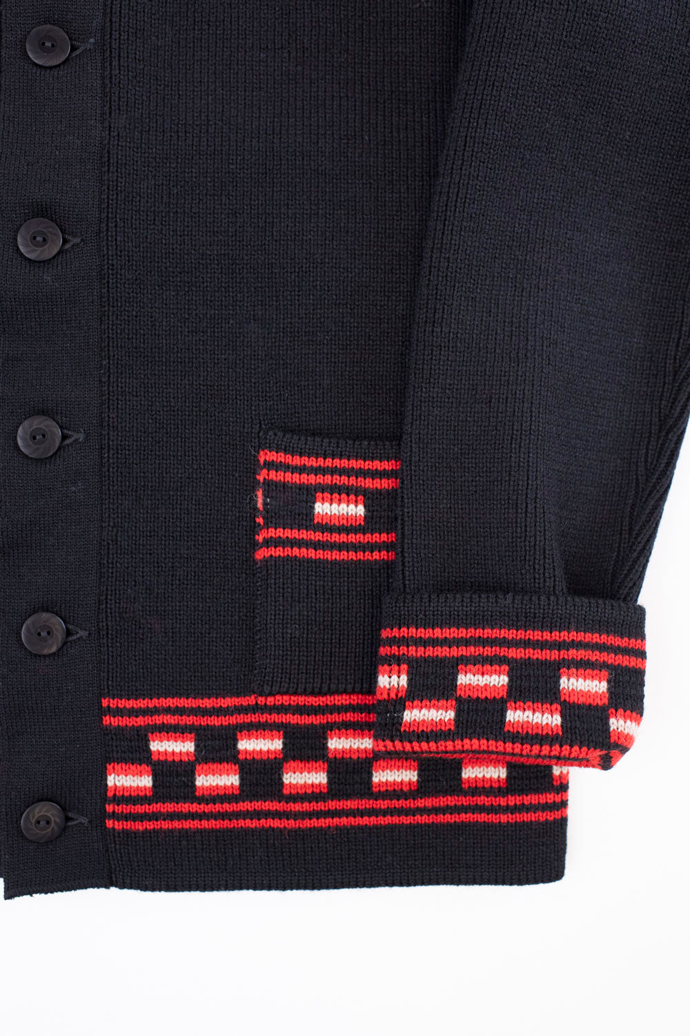 Lot JG-K01 - 1920 The Bradley Sweater - Black, Red