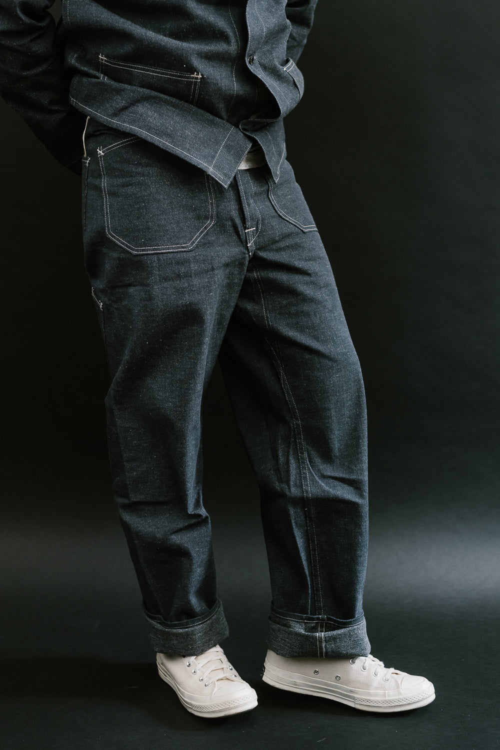 Lot 1223 - Forty and Eight Horse Guard Pants - Indigo | James Dant