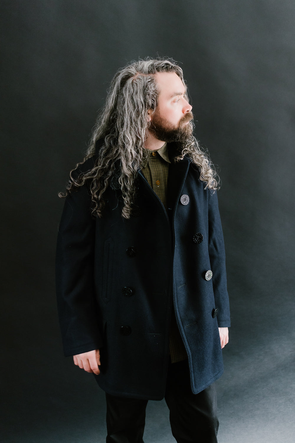 Classic melton wool on sale navy pea coat