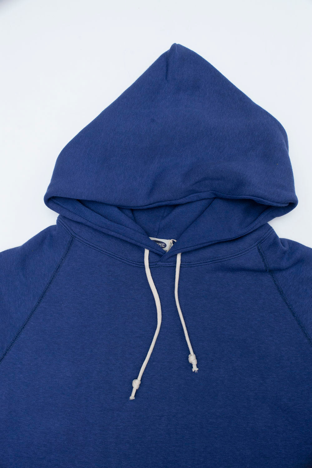 Denime Four Needle Raglan Hoodie Blue - Made in Japan