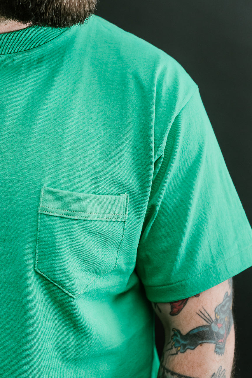 Lot 263 - DENIME - Crew Neck Pocket Tee - Kelly Green