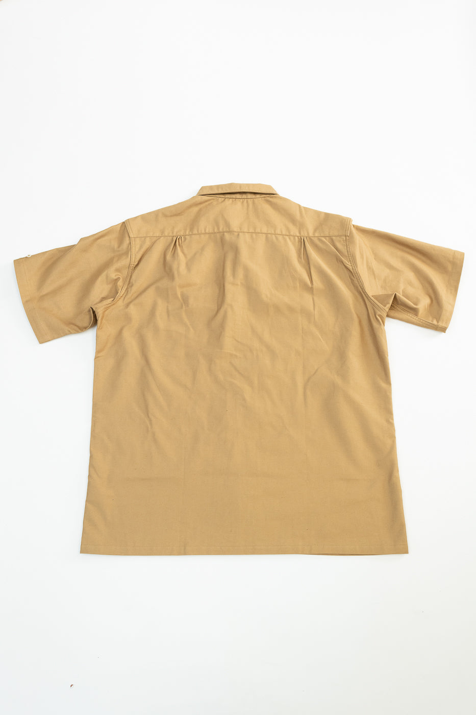 Lot 3091 - S/S Open Collar Shirt - Camel