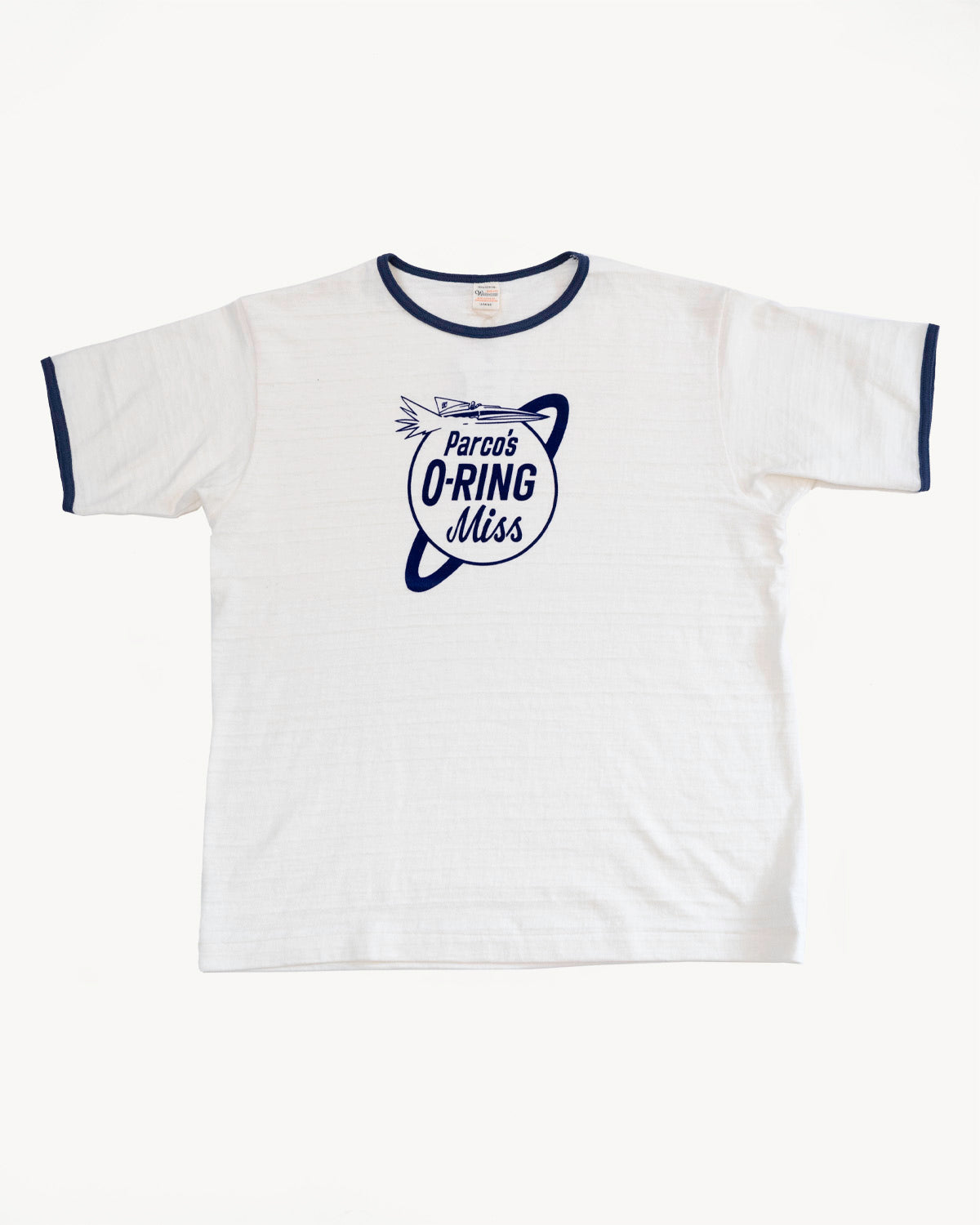 Lot 4059 - O-ring Ringer T-Shirt - Cream, Navy