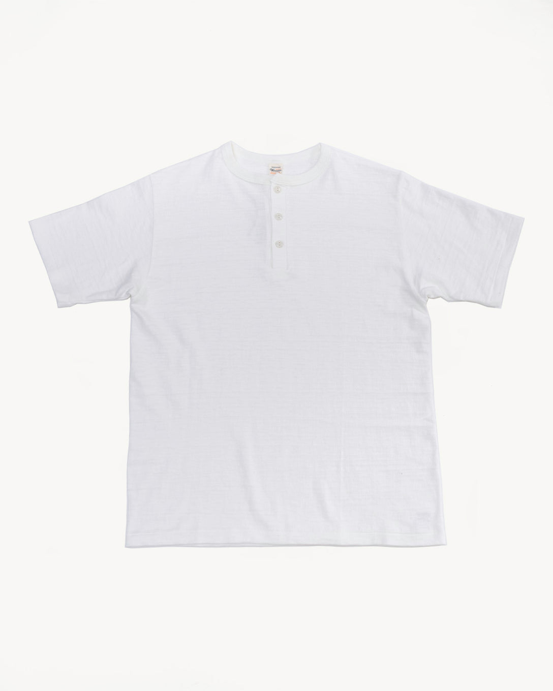 Warehouse Slub Cotton T-Shirt - White Plain