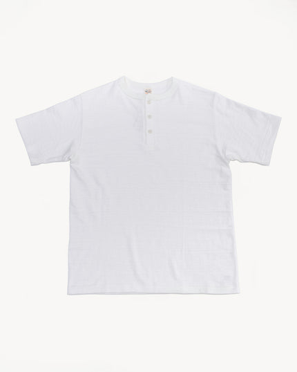 Lot 4601 - Slubby Henley Neck T-Shirt - Off White