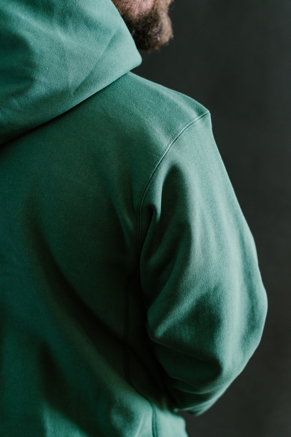 Lot 484 - Heavyweight Hooded Sweatshirt Plain - Green