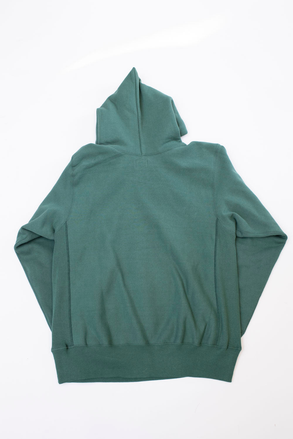 Lot 484 Heavyweight Hooded Sweatshirt Plain Green James Dant