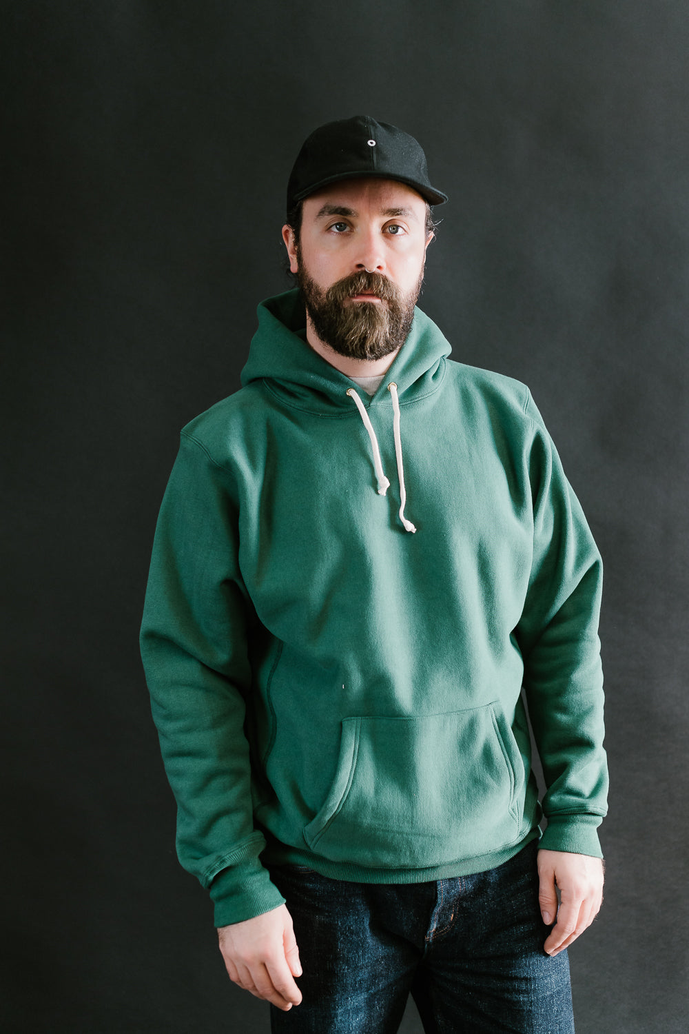 Green hooded hot sale jumper