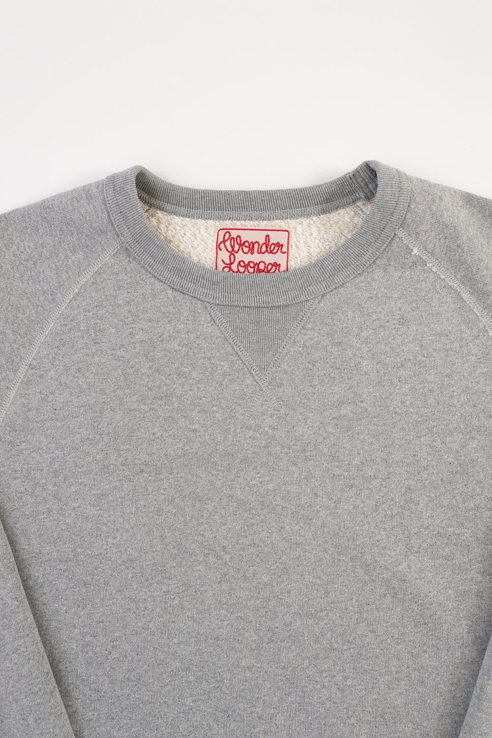 Pullover Crew Neck - Super Looper French Terry - Heather Grey