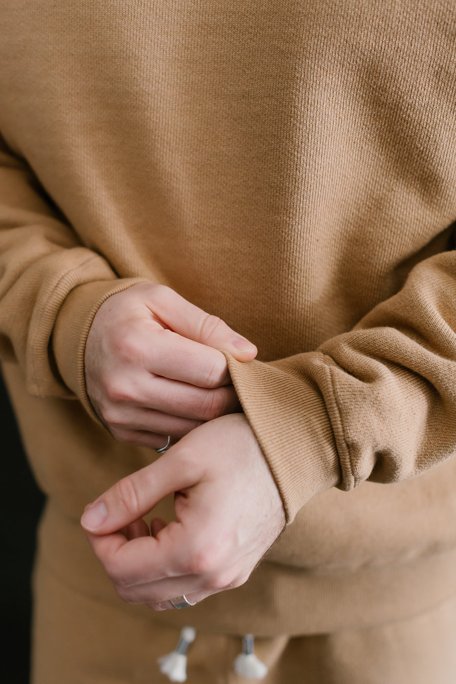 Pullover Crewneck 825gsm Double Heavyweight French Terry Foxfibre® - Coyote 80