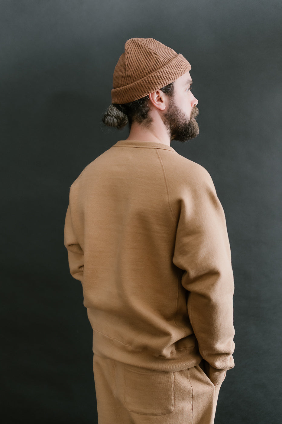 Pullover Crewneck 825gsm Double Heavyweight French Terry Foxfibre® - Coyote 80